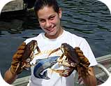 fresh crab at the lodge